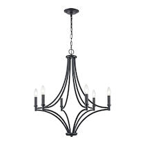 Spanish Villa 26'' Wide 6-light Chandelier