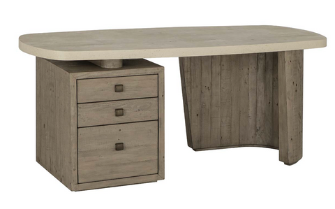 Abbie Reclaimed Pine 70" Desk Distressed Concrete