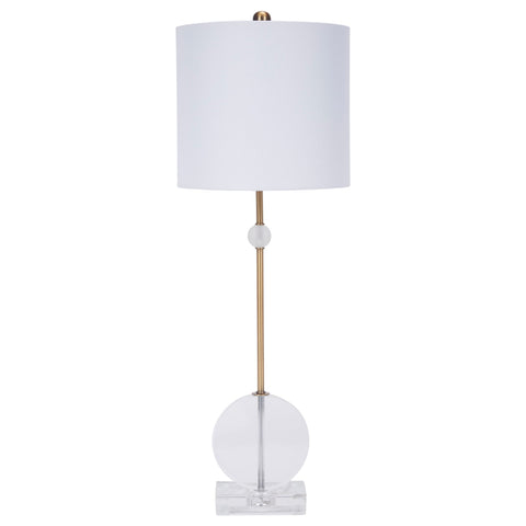 Crystal and Brass Modern Table Lamp