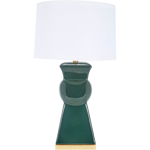 Dark Green Geometric Table Lamp