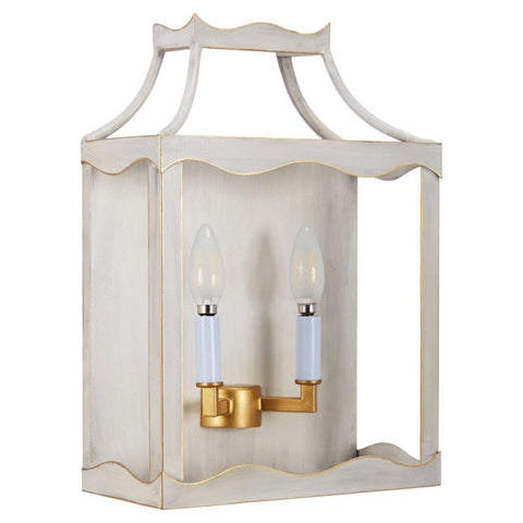 Ivory and Gold Deco Style Sconce