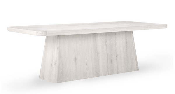 Leif Oak Veneer 95" Dining Table- Milk White