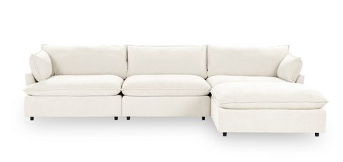 Mykonos Chaise Lounge Sofa in Ivory