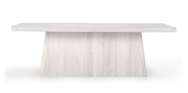 Leif Oak Veneer 95" Dining Table- Milk White