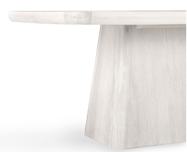 Leif Oak Veneer 95" Dining Table- Milk White