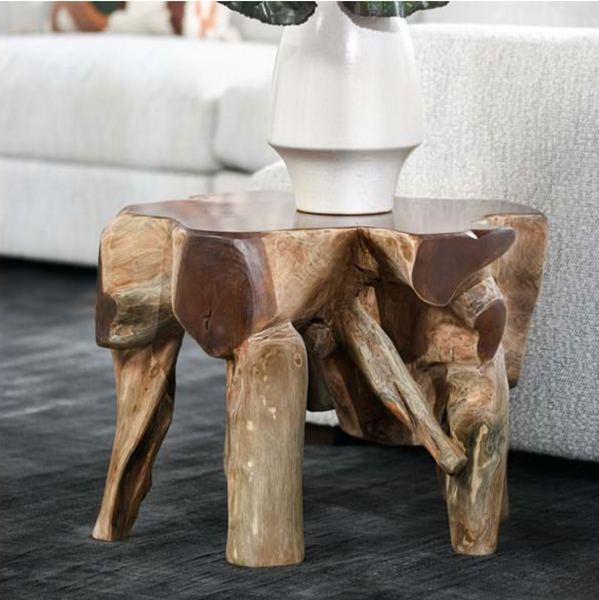 Cristina Organic Teak Root End Table