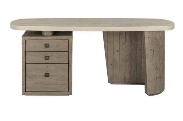 Abbie Reclaimed Pine 70" Desk Distressed Concrete