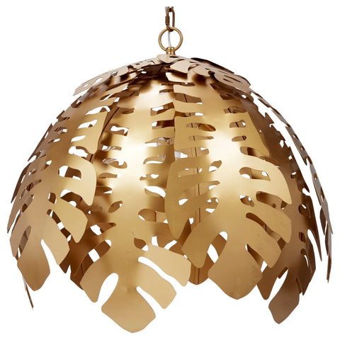 Regency Tropical Palm Leaf Chandelier