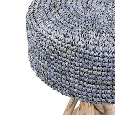 Blue Grey Rattan Stool - CENTURIA